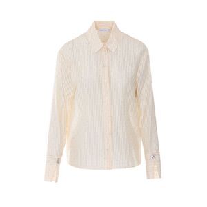 Patrizia Pepe Women Fluid Striped Shirt With Studs